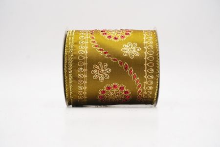 Matcha viridis Glitter Floralis Embroideria Nativitatis Filum Lorum_KF9992G-58_1