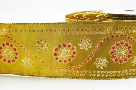 Matcha viridis Glitter Floralis Embroideria Nativitatis Filum Lorum_KF9992G-58_4