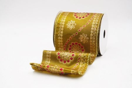 Matcha viridis Glitter Floralis Embroideria Nativitatis Filum Lorum_KF9992G-58_5