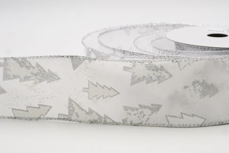 Albus Glitter Hiemis Arbores Micant Nativitatis Filum Ribbons_KF9997G-1_4