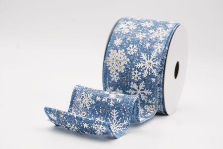 Denim Caeruleus Glitter Nivis Floccus Nativitatis Filum Lorum_KW0002GC-12-226