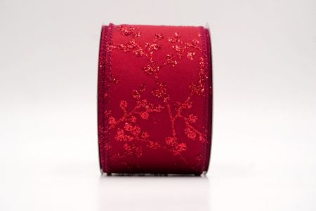Burgundy_Holiday Sparkle Red Berry Wired Ribbon_KW0003GC-8-8
