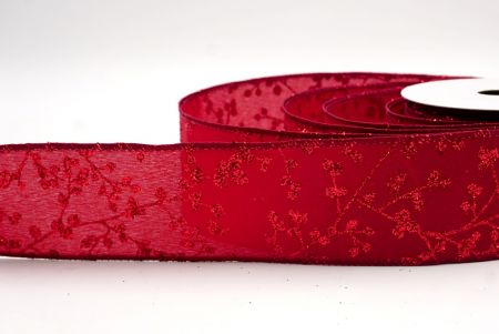 Burgundy_Holiday Sparkle Red Berry Wired Ribbon_KW0003GC-8-8