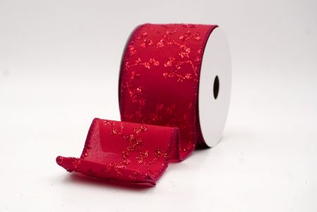 Burgundy_Holiday Sparkle Red Berry Wired Ribbon_KW0003GC-8-8