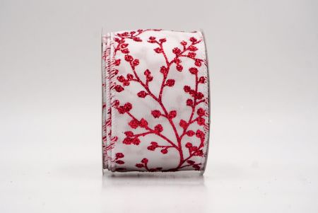 White_Holiday Sparkle Red Berry Wired Ribbon_KW0005GC-1-1