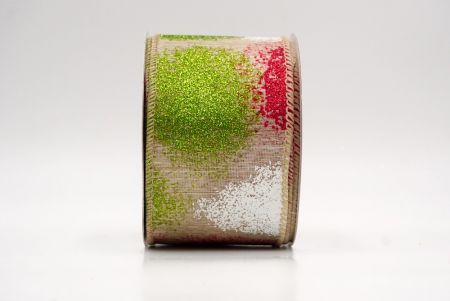 Khaki_Glitter Splash Wired Ribbon_KW0010GC-13-183