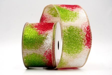 Khaki_Glitter Splash Wired Ribbon_KW0010GC-13-183