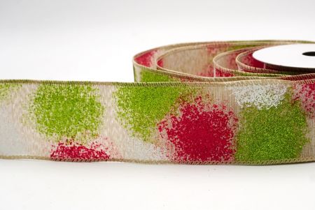 Khaki_Glitter Splash Wired Ribbon_KW0010GC-13-183