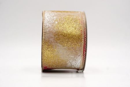 Khaki_Glitter Splash Wired Ribbon_KW0010GC-13G-183