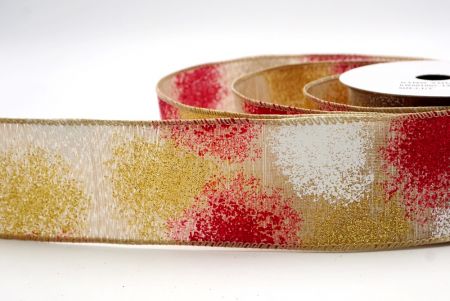 Khaki_Glitter Splash Wired Ribbon_KW0010GC-13G-183