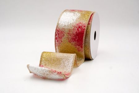 Khaki_Glitter Splash Wired Ribbon_KW0010GC-13G-183