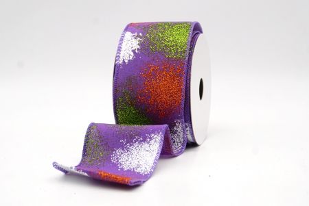 Violet_Glitter Splash Wired Ribbon_KW0011GC-34-34