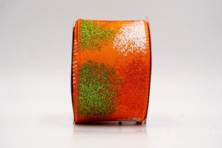 Orange_Glitter Splash Wired Ribbon_KW0011GC-54-54