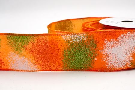 Orange_Glitter Splash Wired Ribbon_KW0011GC-54-54