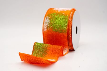 Orange_Glitter Splash Wired Ribbon_KW0011GC-54-54