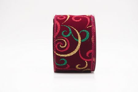 Burgundicum Glitter Nativitatis Volutatio Consilium Filum Rhabarbarum_KW0014GC-8-8