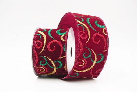 Burgundicum Glitter Nativitatis Volutatio Consilium Filum Rhabarbarum_KW0014GC-8-8