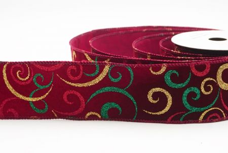 Burgundicum Glitter Nativitatis Volutatio Consilium Filum Rhabarbarum_KW0014GC-8-8