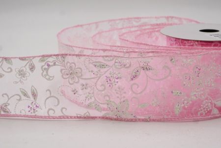 Cinta Botánica de Lujo con Brillo en Rosa_KW0021GC-5-5