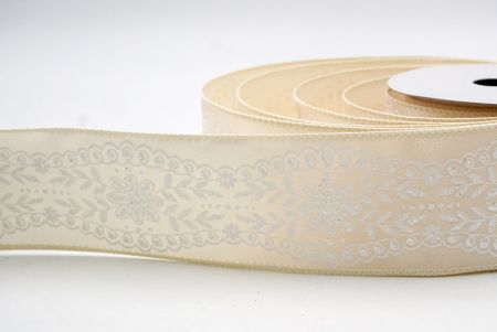 Cinta de Alambre Vintage de Flores Crema Transparentes_KW0025GC-2-2