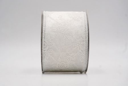 Cinta de alambre de enredadera de rosas con brillo blanco_KW0026GC-1-1