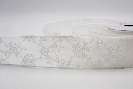 Cinta de alambre de enredadera de rosas con brillo blanco_KW0026GC-1-1