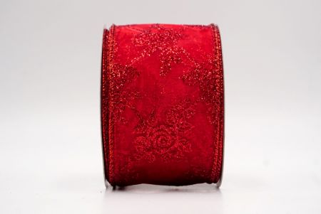 Cinta de alambre de enredadera de rosas con brillo rojo_KW0026GR-7