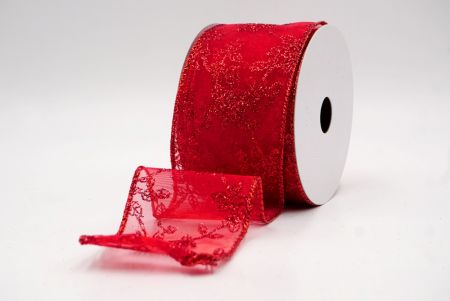 Cinta de alambre de enredadera de rosas con brillo rojo_KW0026GR-7