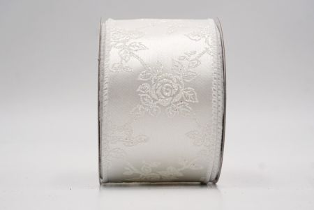Cinta de alambre de enredadera de rosas con brillo blanco_KW0027GC-1-1
