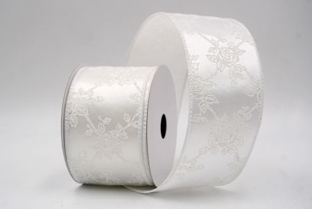 Cinta de alambre de enredadera de rosas con brillo blanco_KW0027GC-1-1