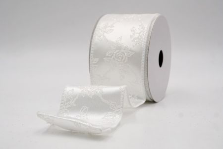 Cinta de alambre de enredadera de rosas con brillo blanco_KW0027GC-1-1