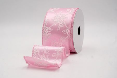 Cinta de alambre de enredadera de rosas con brillo rosa_KW0027GC-5-5