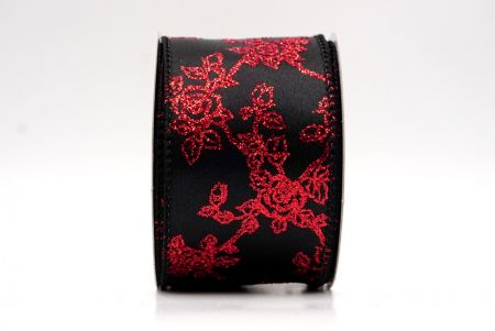 Cinta de alambre de enredadera de rosa con purpurina_KW0028GC-53-53