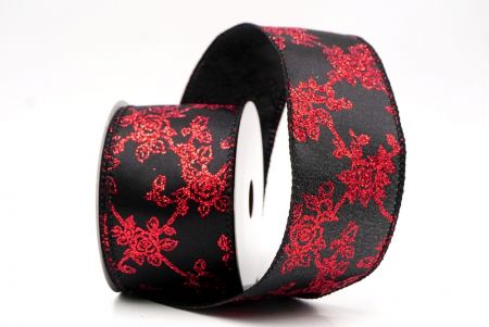 Cinta de alambre de enredadera de rosa con purpurina_KW0028GC-53-53