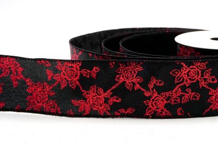 Cinta de alambre de enredadera de rosa con purpurina_KW0028GC-53-53