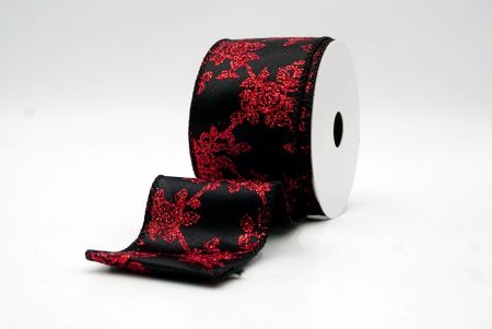 Cinta de alambre de enredadera de rosa con purpurina_KW0028GC-53-53