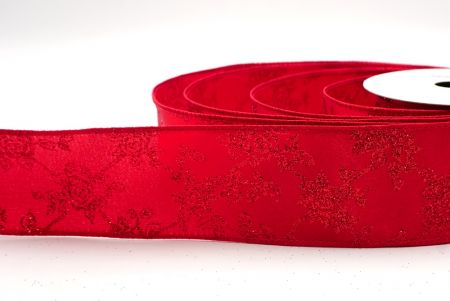 Cinta de alambre de enredadera de rosas con brillo rojo_KW0028GC-7-7