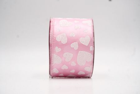 Cinta de alambre con brillo en forma de corazón rosa para el Día de San Valentín_KW0029GC-5-5