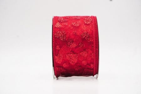 Cinta de alambre con brillo en forma de corazón roja para el Día de San Valentín_KW0031GC-7R-7