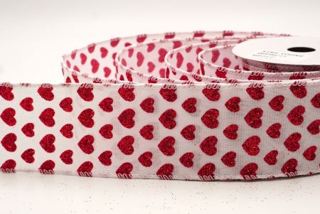 Cinta de alambre de corazón de San Valentín blanca brillante_KW0038GC-1-1