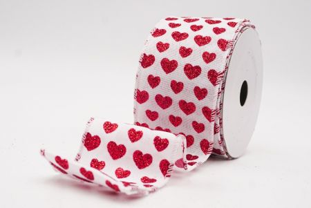 Cinta de alambre de corazón de San Valentín blanca brillante_KW0038GC-1-1