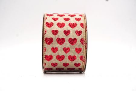 Cinta de alambre de corazón de San Valentín marrón claro brillante_KW0038GC-13-183