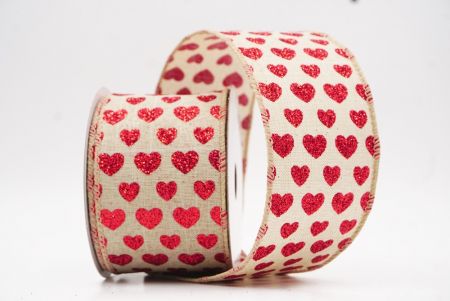 Cinta de alambre de corazón de San Valentín marrón claro brillante_KW0038GC-13-183