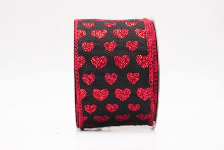 Cinta de alambre de corazón de San Valentín negra brillante_KW0038GC-53-53