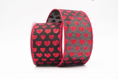 Cinta de alambre de corazón de San Valentín negra brillante_KW0038GC-53-53