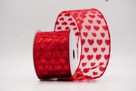 Cinta de alambre de corazón de San Valentín roja brillante_KW0039GC-7-7