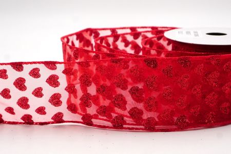 Cinta de alambre de corazón de San Valentín roja brillante_KW0039GC-7-7
