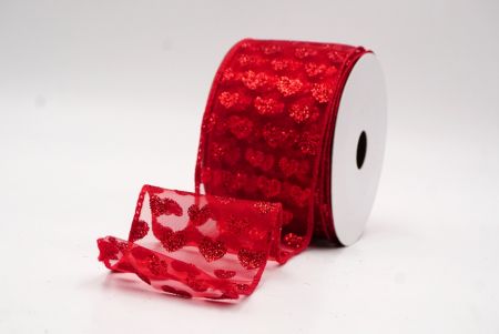 Cinta de alambre de corazón de San Valentín roja brillante_KW0039GC-7-7