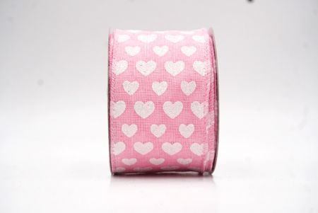 Cinta de alambre de corazón de San Valentín rosa y blanca brillante_KW0040GC-5-5