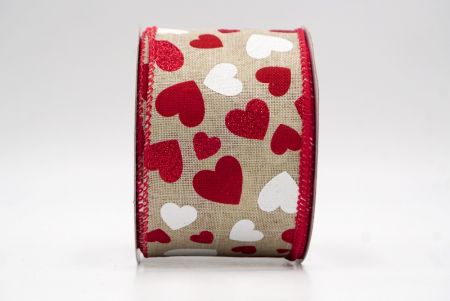 Cinta de Alambre con Diseño de Corazón Brillante Caqui_KW0041GC-13-7